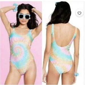 Women's Tie-Dye One Piece Swimsuit - Stoney Clover Lane x Target Rainbow SIZE XS